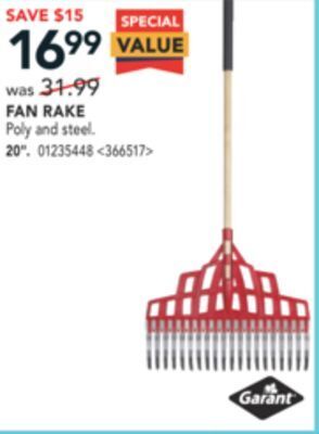 Lowe's Garant fan rake 20" offer