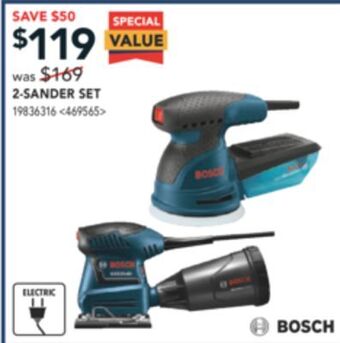 Lowe's Bosch 2-sander set offer
