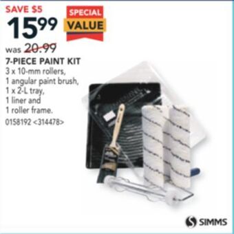 Lowe's Simms 7-piece paint kit offer