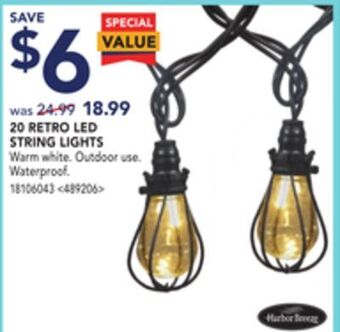 Lowe's Harbor breeze 20 retro led string lights offer