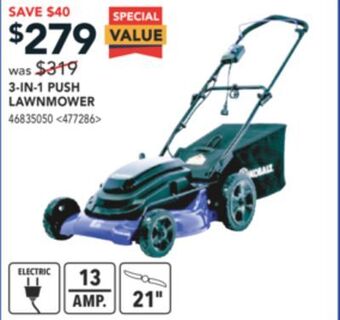 Lowe's Kobalt 3-in-1 push lawn mower offer