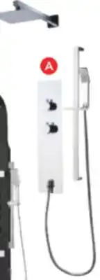 Lowe's Project source shower column with sliding bar hand shower, mirror finish 23-5/8" x 5-7/8" offer