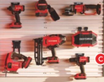 Lowe's Craftsman "versatrack" 20-piece storage kit offer