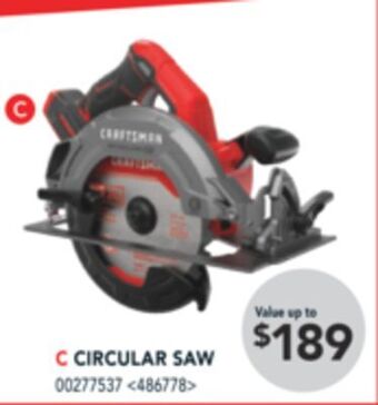 Lowe's Craftsman circular saw offer