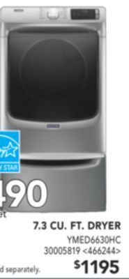 Lowe's Maytag 7.3 cu. ft. dryer offer
