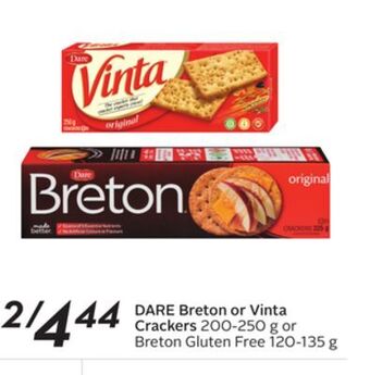 Sobeys Dare breton or vinta crackers offer