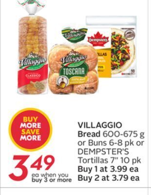 Sobeys Villaggio bread offer