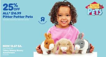 Toys R us Pitter patter teeny weeny bunny assortment offer