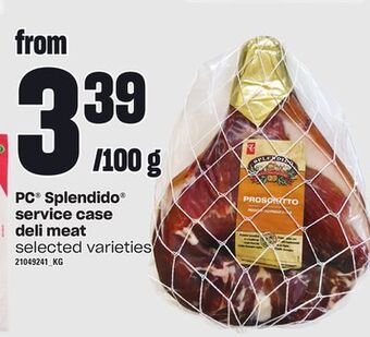 Loblaws Pc® splendido service case deli meat offer