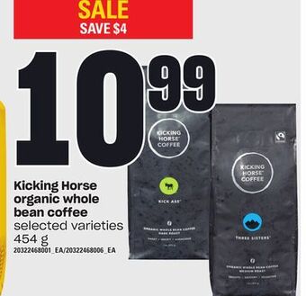 Loblaws Kicking horse organic whole bean coffee, 454 g offer