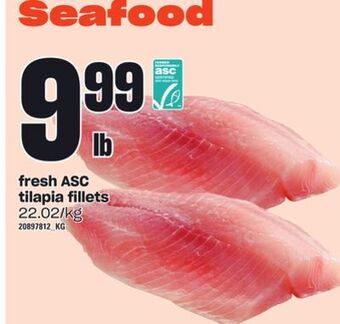 Loblaws Fresh asc tilapia fillets offer