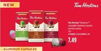 Loblaws Tim hortons® "nespresso" compatible aluminum capsules, 10's offer