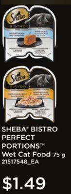 Loblaws Sheba® bistro perfect portions™ wet cat food, 75 g offer