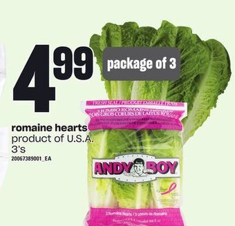 Loblaws Romaine hearts, 3's offer