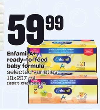 Loblaws Enfamil a+ ready-to-feed baby formula, 18x237 ml offer