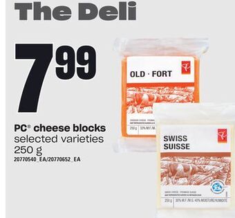 Loblaws Pc® cheese blocks, 250 g offer