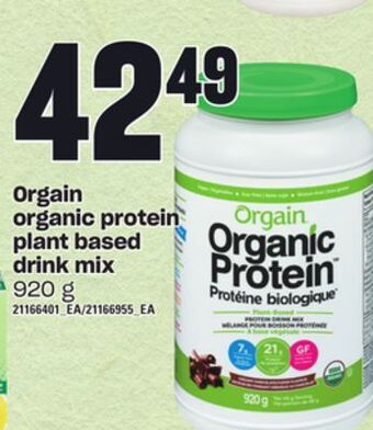 Loblaws Orgain organic protein plant based drink mix, 920 g offer