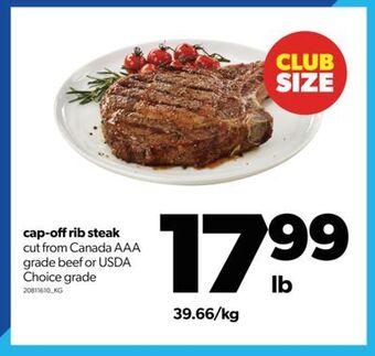 Real Canadian Superstore Cap-off rib steak offer