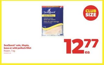 Real Canadian Superstore Seaquest® sole, tilapia, basa or wild pollock fillet, 1 kg offer