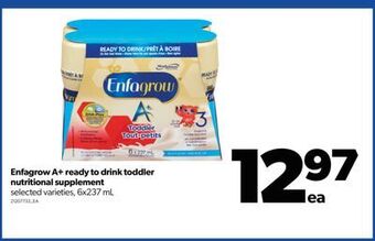 Real Canadian Superstore Enfagrow a+ ready to drink toddler nutritional supplement, 6x237 ml offer