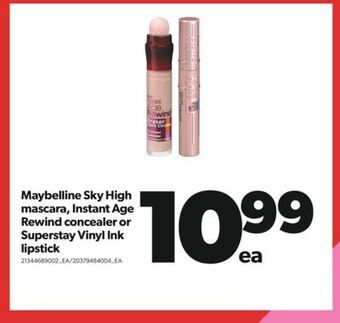 Real Canadian Superstore Maybelline sky high mascara, instant age rewind concealer or superstay vinyl ink lipstick offer