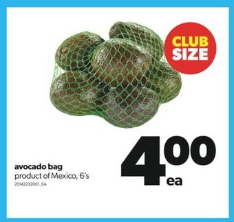 Real Canadian Superstore Avocado bag, 6's offer