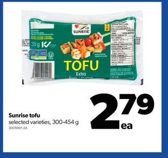Real Canadian Superstore Sunrise tofu, 300-454 g offer