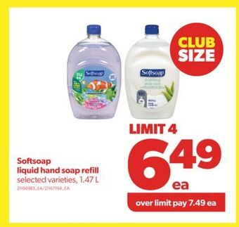 Real Canadian Superstore Softsoap liquid hand soap refill, 1.47 l offer