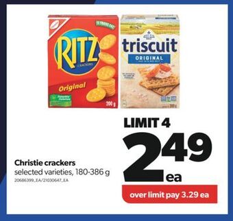 Real Canadian Superstore Christie crackers, 180-386 g offer