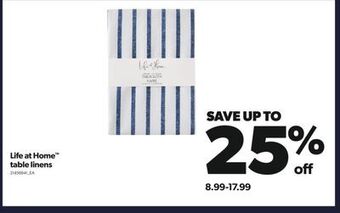 Real Canadian Superstore Life at home™ table linens offer
