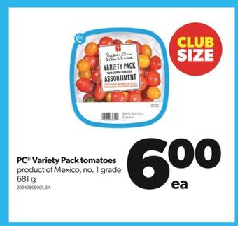 Real Canadian Superstore Pc® variety pack tomatoes, 681 g offer