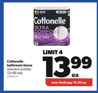 Real Canadian Superstore Cottonelle bathroom tissue, 12=48 rolls offer