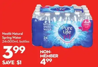 Longo's Nestlé natural spring water offer