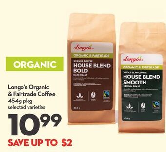 Longo's Longo's organic & fairtrade coffee offer