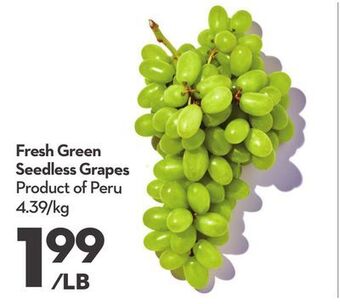 Longo's Fresh green seedless grapes offer