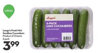 Longo's Longo's fresh mini seedless cucumbers offer