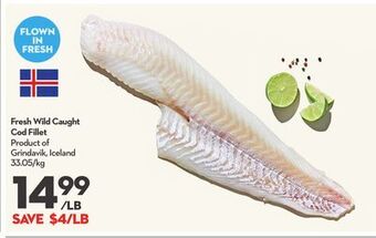 Longo's Fresh wild caught cod fillet offer