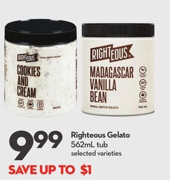 Longo's Righteous gelato offer