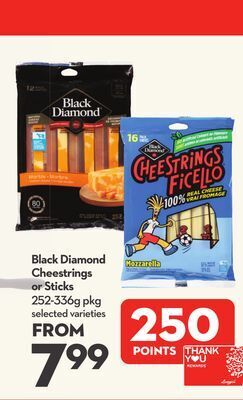 Longo's Black diamond cheestrings or sticks offer