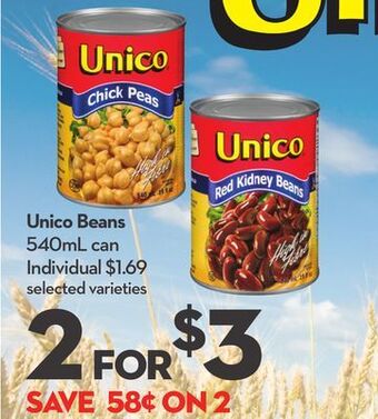 Longo's Unico beans offer