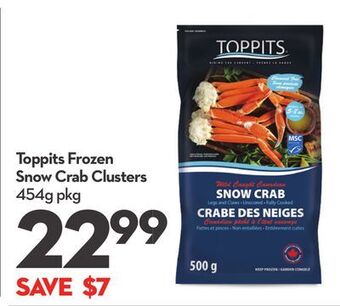 Longo's Toppits frozen snow crab clusters offer