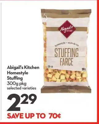 Longo's Abigail's kitchen homestyle stuffing offer