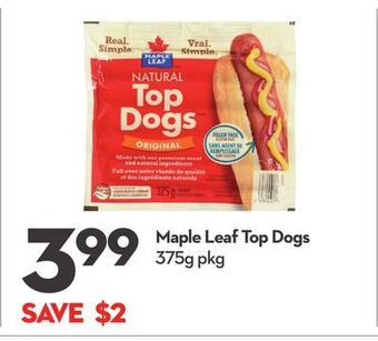 Longo's Maple leaf top dogs offer