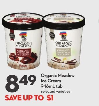 Longo's Organic meadow ice cream offer