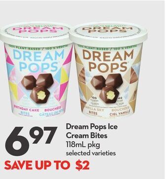 Longo's Dream pops ice cream bites offer