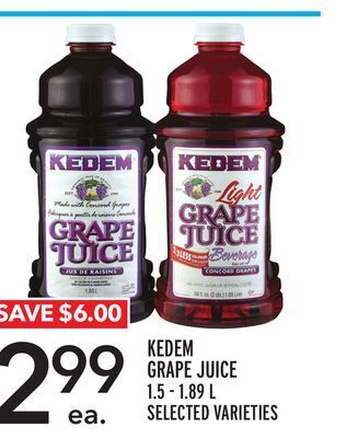 Metro Kedem grape juice offer