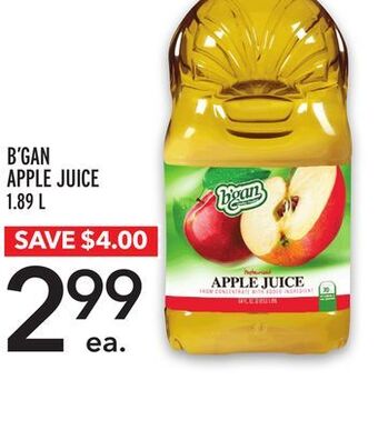Metro B gan apple juice offer