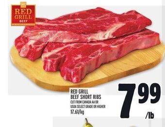Metro Red grill beef short ribs offer