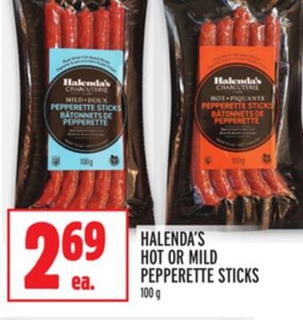 Metro Halenda's hot or mild pepperette sticks offer