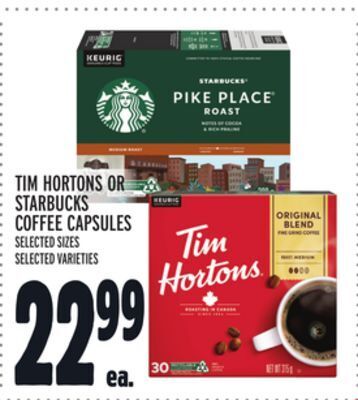 Tim hortons or starbucks coffee capsules offer at Metro Tim hortons or starbucks coffee capsules offer at Metro